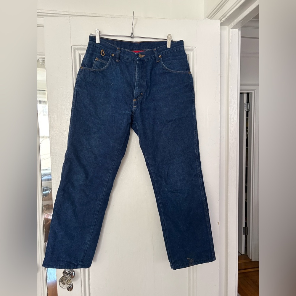 Fleece Lined Wrangler Men's Blue Jeans